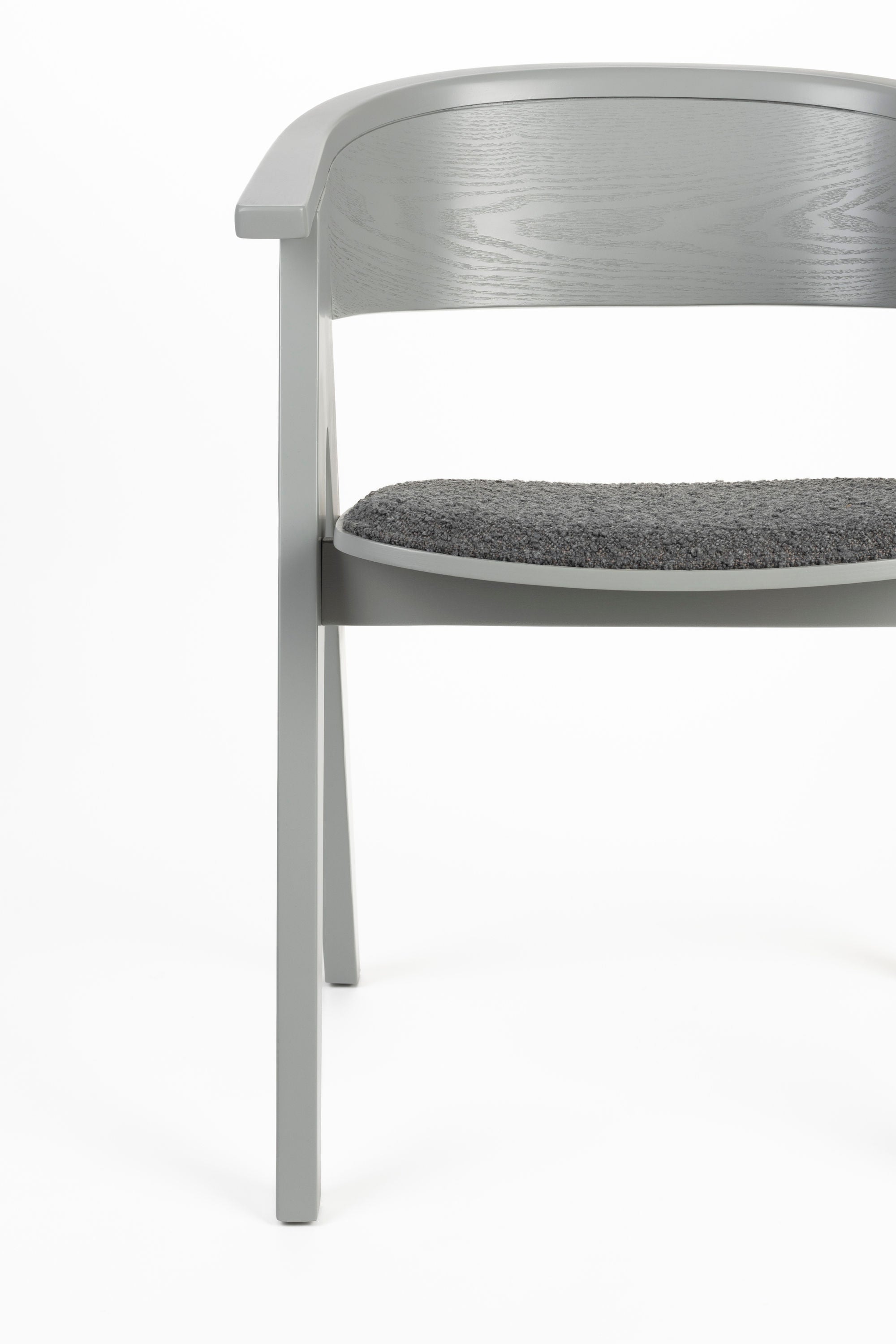 Zuiver Ndsm Grey Ash Wood Curved Dining Chair